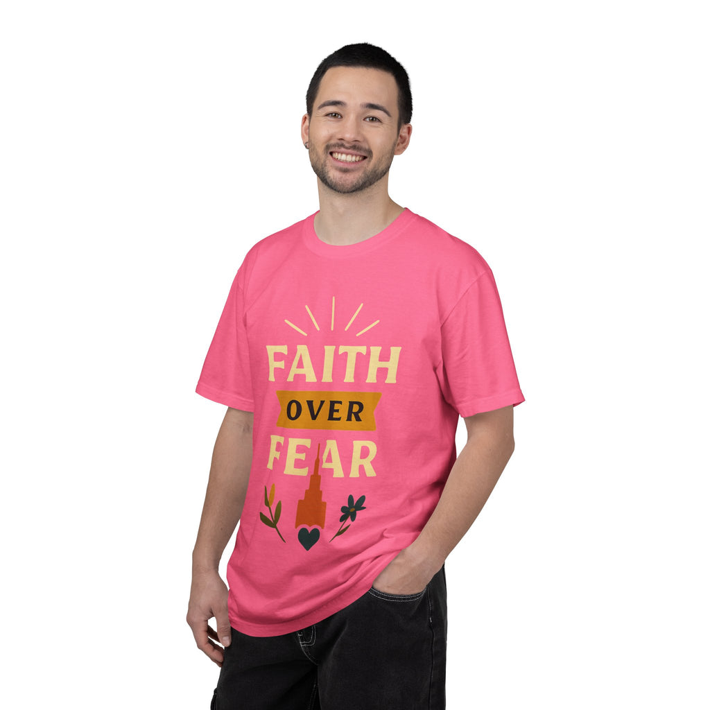 "Faith Over Fear" Unisex Garment-Dyed T-shirt
