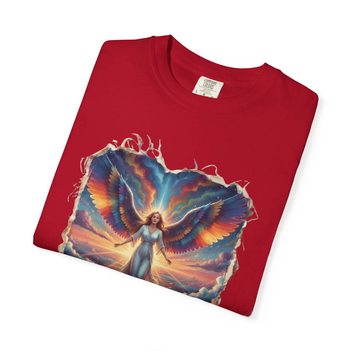 "Rainbow Angel" Unisex Garment-Dyed Tee