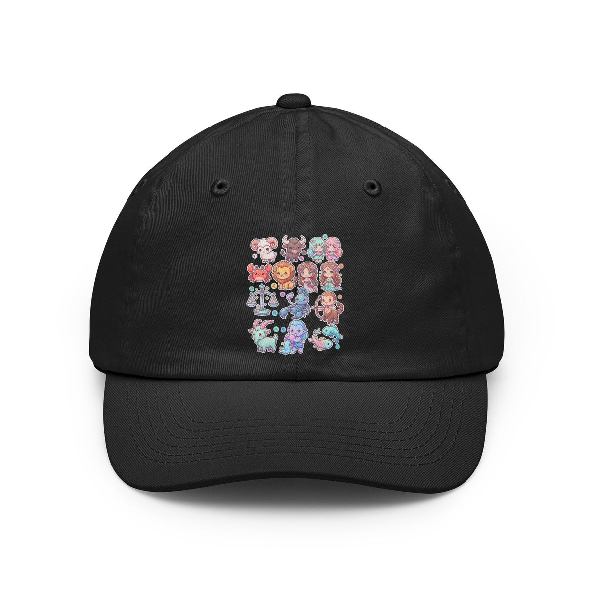 Color: Black | Cute Chibi Zodiac Dad Hat