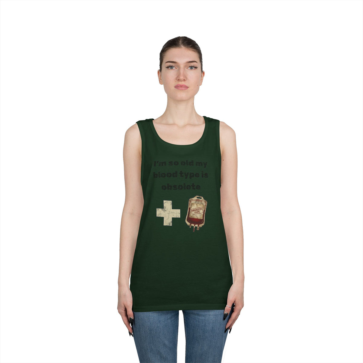 Color: Forest Green | Blood Type Tank Top