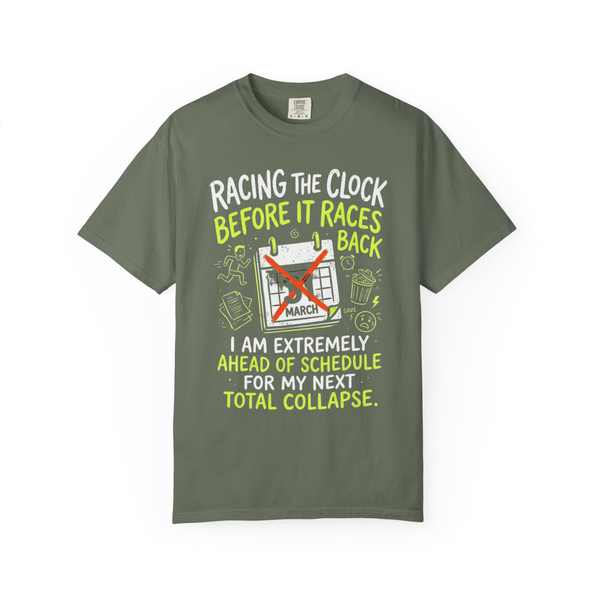 Color: Moss | Total Collapse Unisex Garment-Dyed Tee