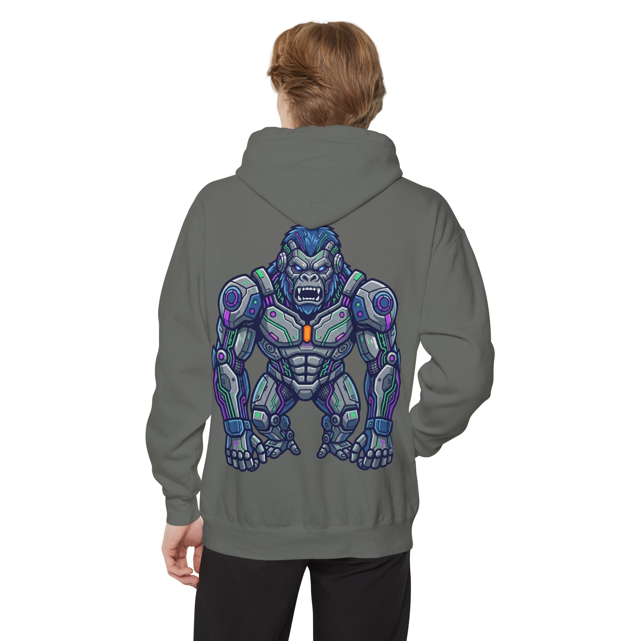 "Cyber Gorilla" Garment-Dyed Hoodie