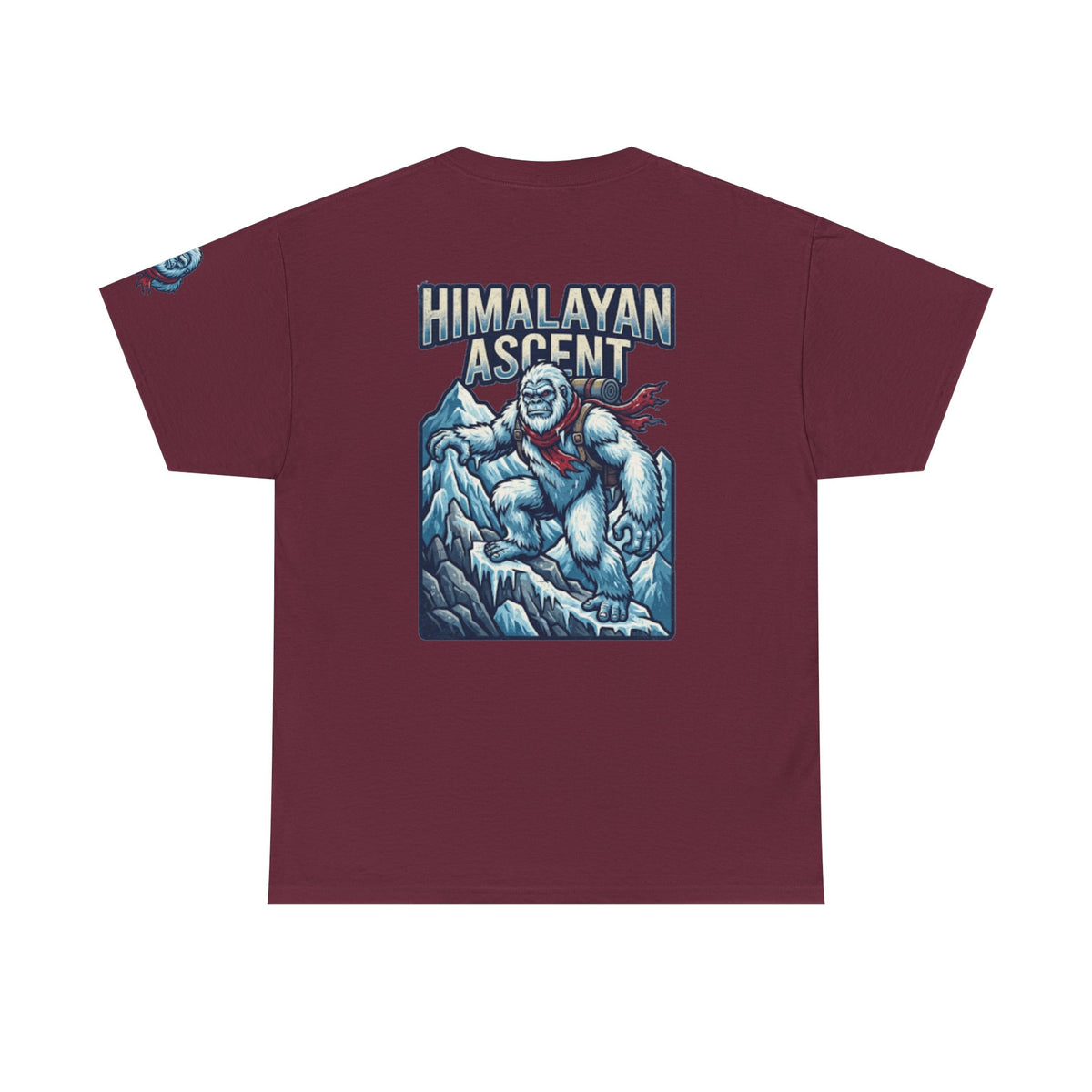 Color: Maroon | Yeti-Abominable Snowman (Himalayas) Premium Graphic Tee