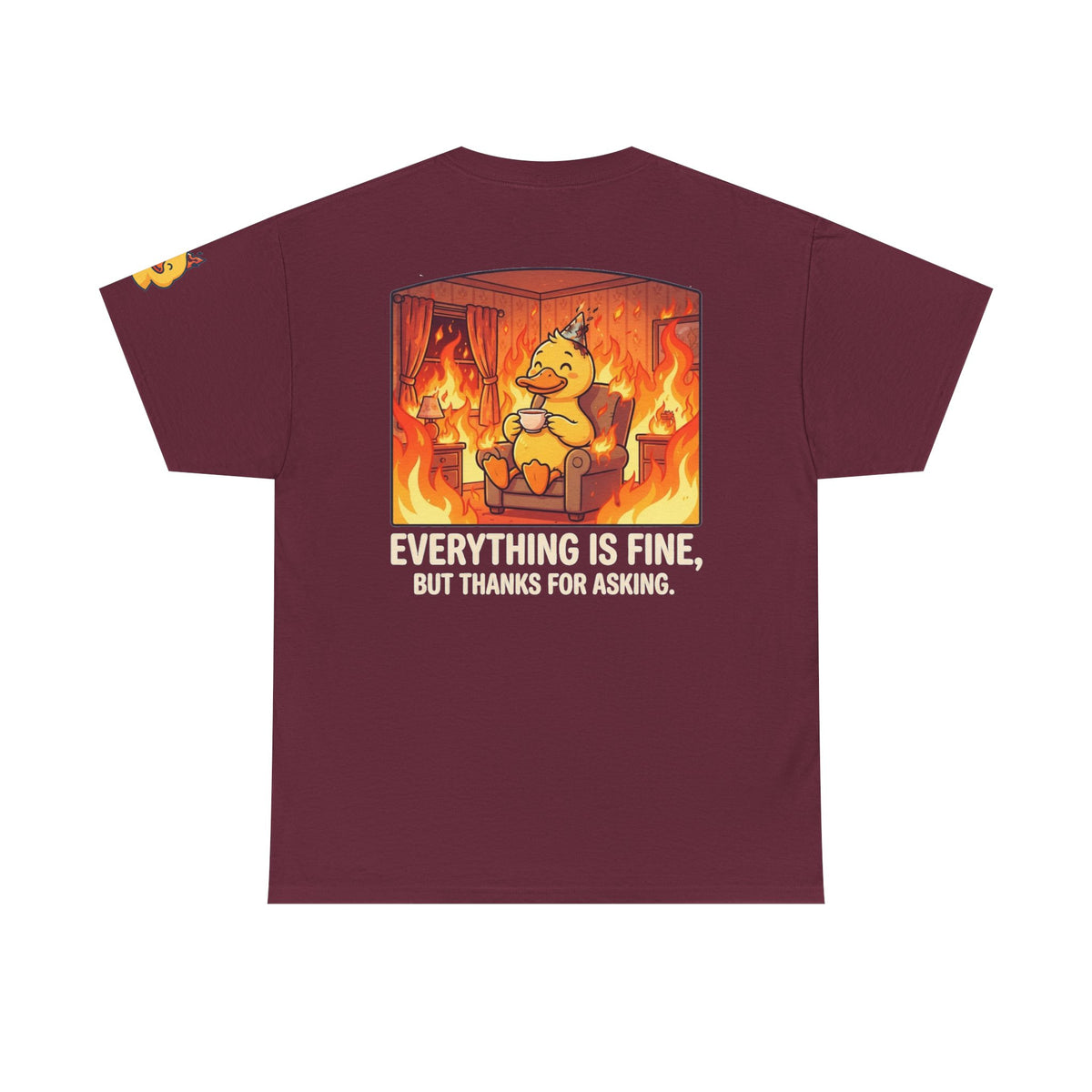 Color: Maroon | Everything Is Okay Premium Graphic Tee