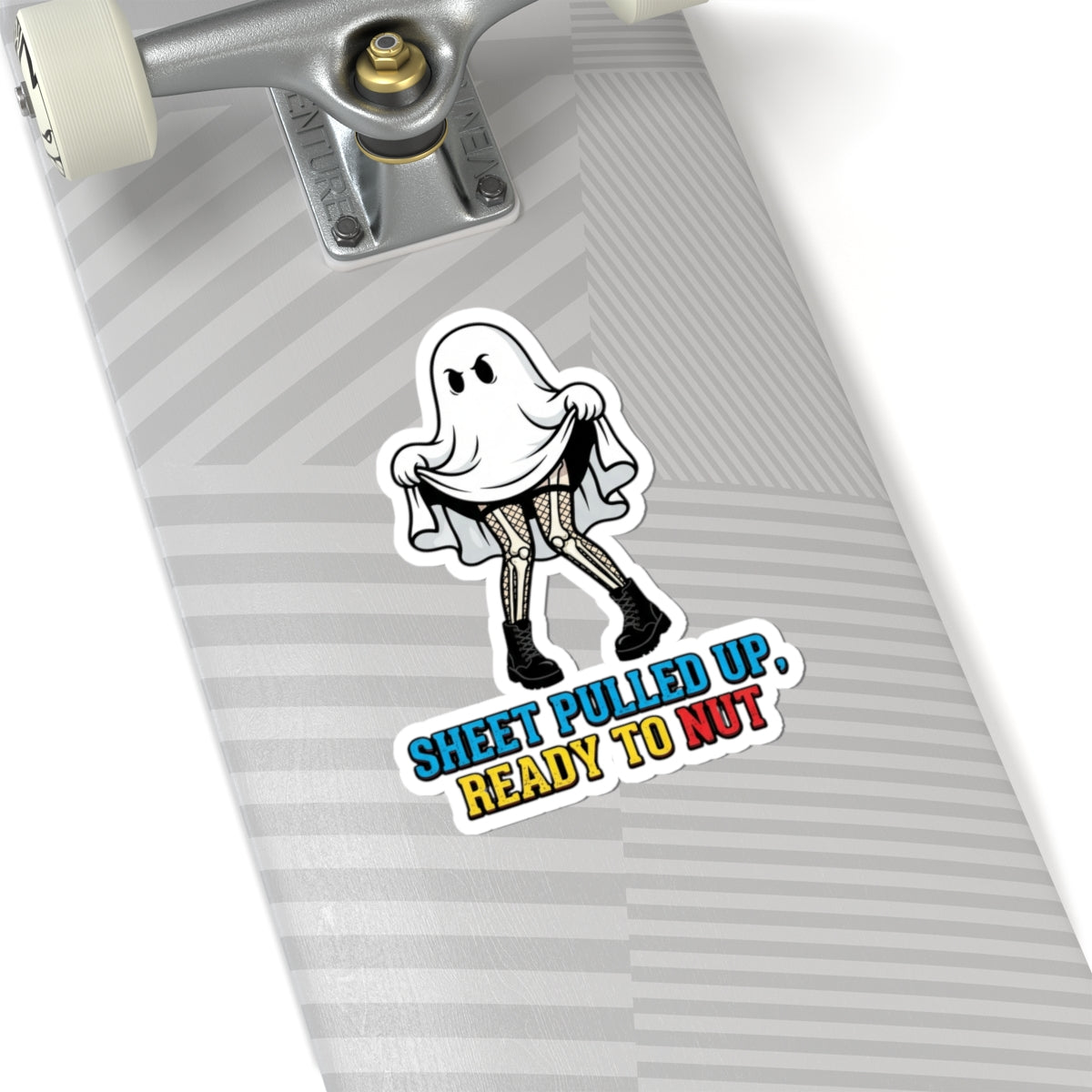 "Sheet Pulled Up Ready to Nut" Sticker — Main