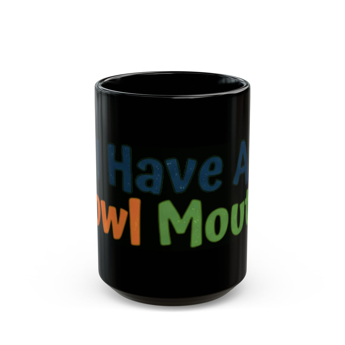 "Fowl Mouth" Black Ceramic Mug — Graphic