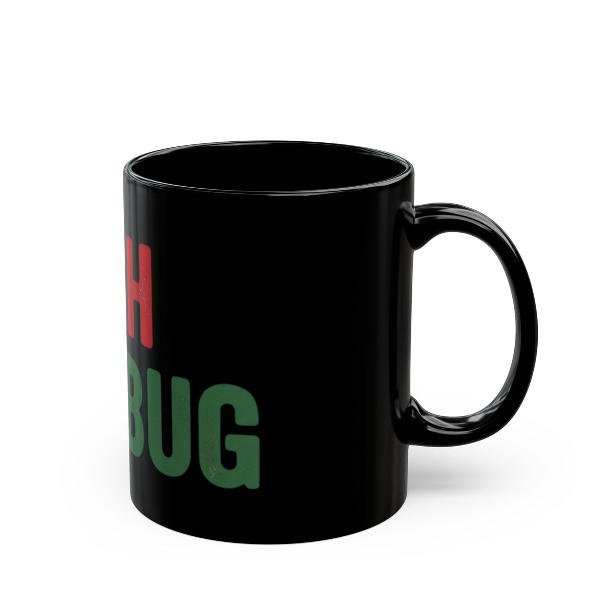 "Bah Humburg" Black Ceramic Mug — Graphic