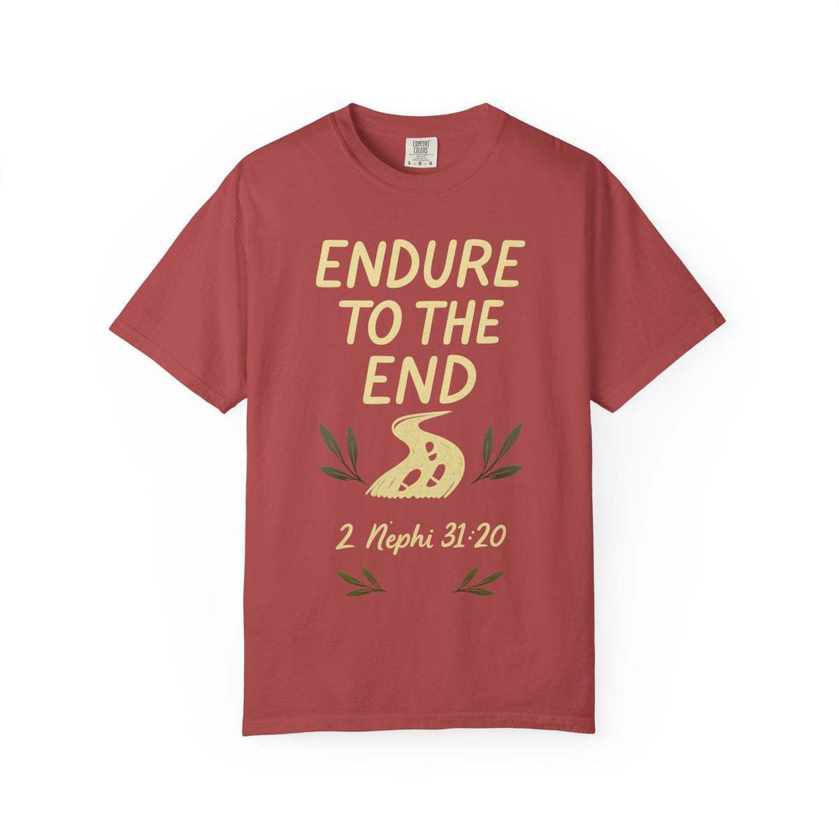 Color: Crimson | Endure to the End Unisex Garment-Dyed T-shirt