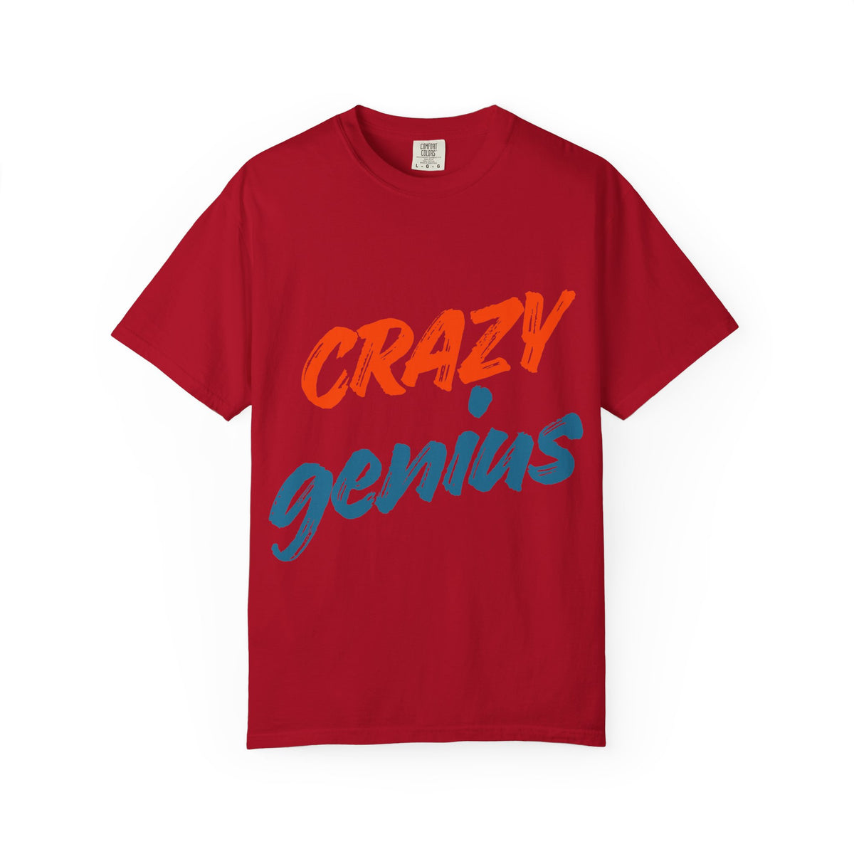 Color: Red | Crazy Genius Unisex Garment-Dyed T-shirt