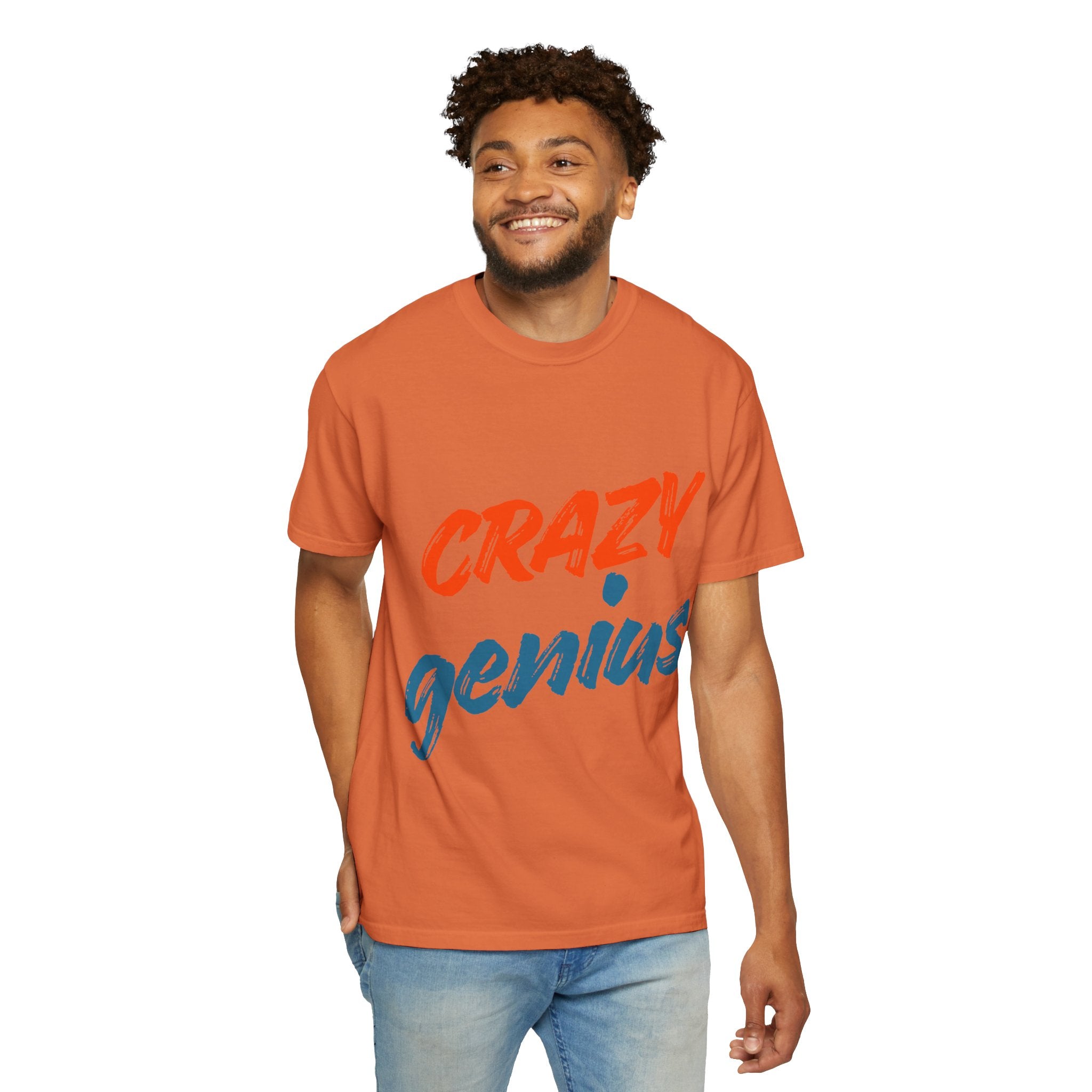 "Crazy Genius" Unisex Garment-Dyed T-shirt