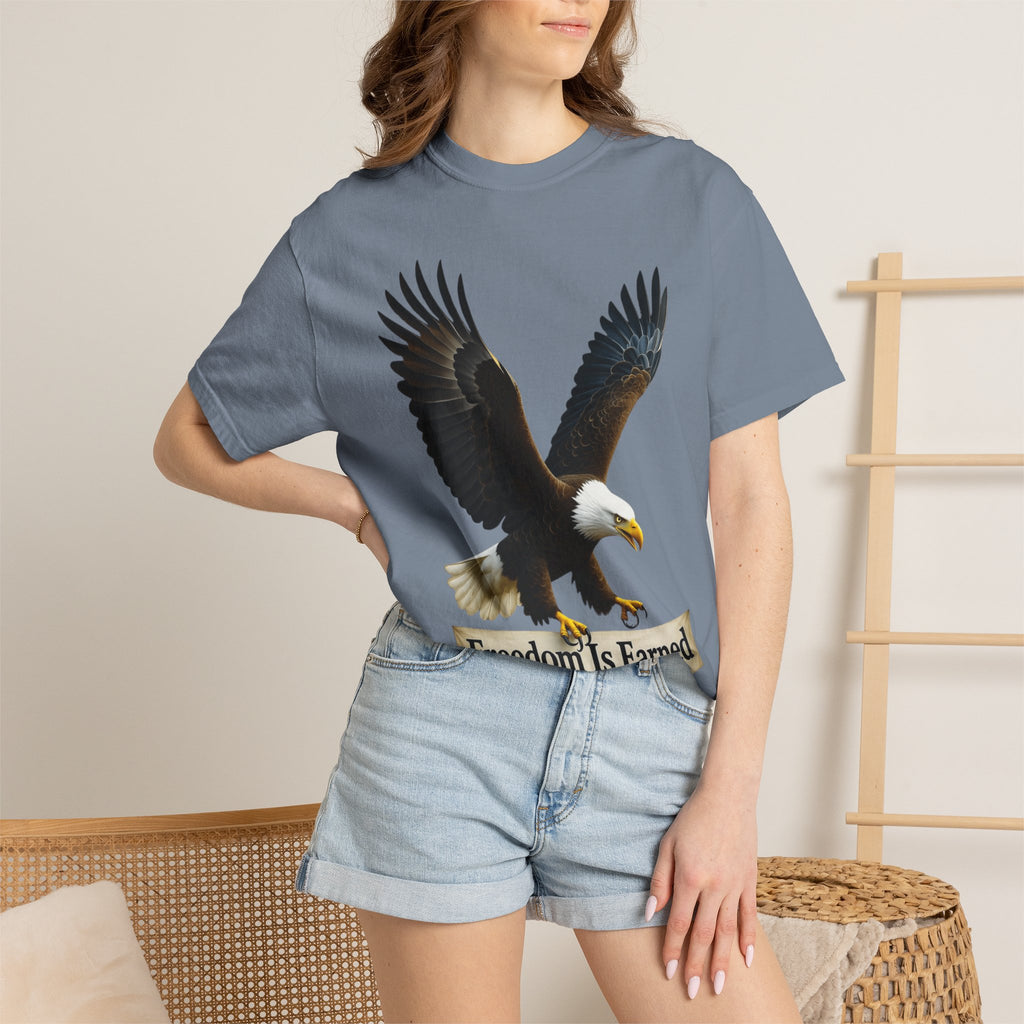 "Freedom is Earned" Unisex Garment-Dyed T-shirt