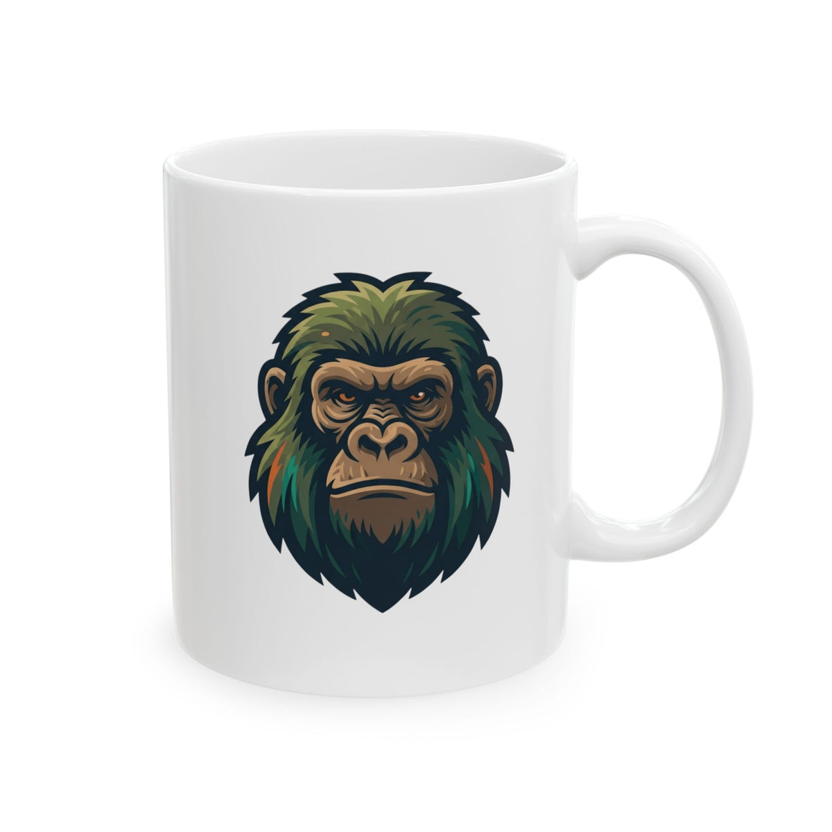 "The Bukit Timah Monkey Man (Singapore)" White Ceramic Mug — Graphic