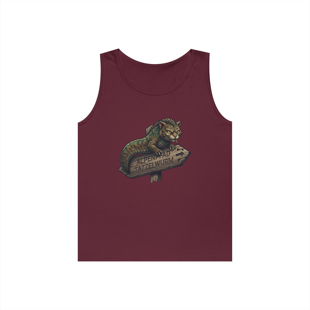 Color: Maroon | Tatzelwurm (Alpine Europe) Tank Top