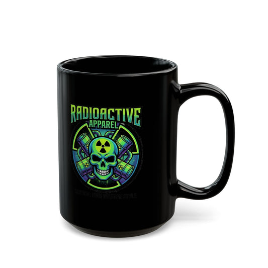 "Radioactive Apparel" Black Ceramic Mug