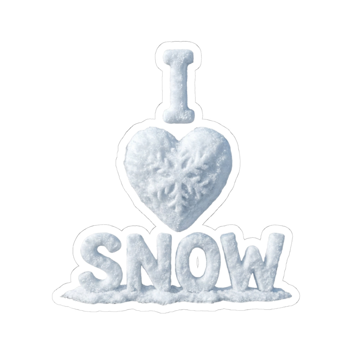 "I Love Snow" Sticker — Main