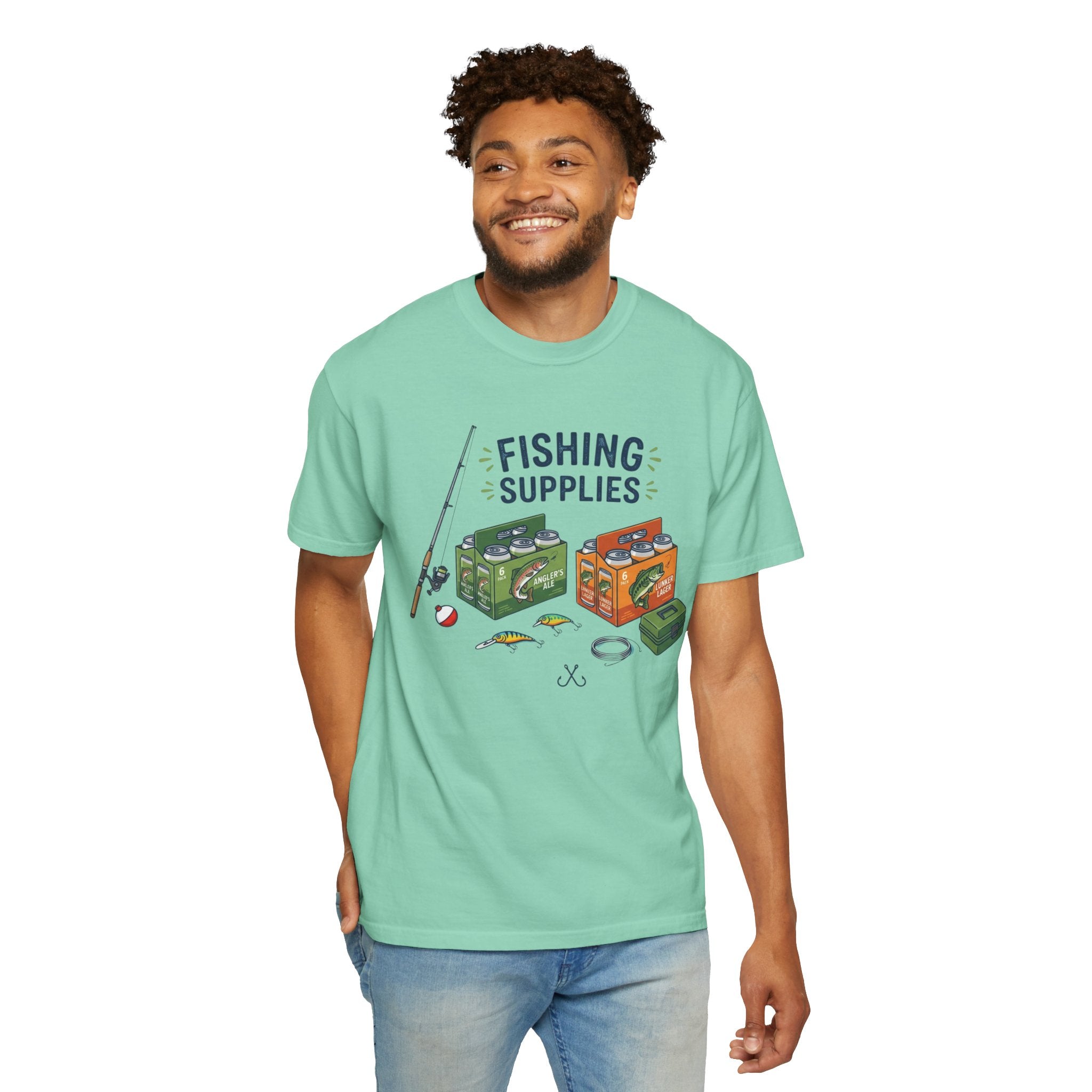 "Fishing Supplies" Unisex Garment-Dyed Tee