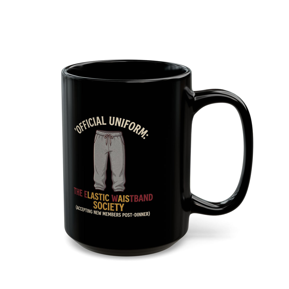 "Offical Thanksgiving Uniform" Black Ceramic Mug