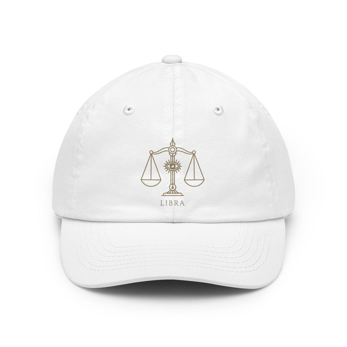 Color: White | Libra The Balanced Scales Dad Hat — Graphic