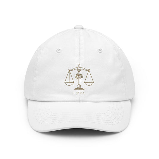Color: White | Libra The Balanced Scales Dad Hat — Graphic