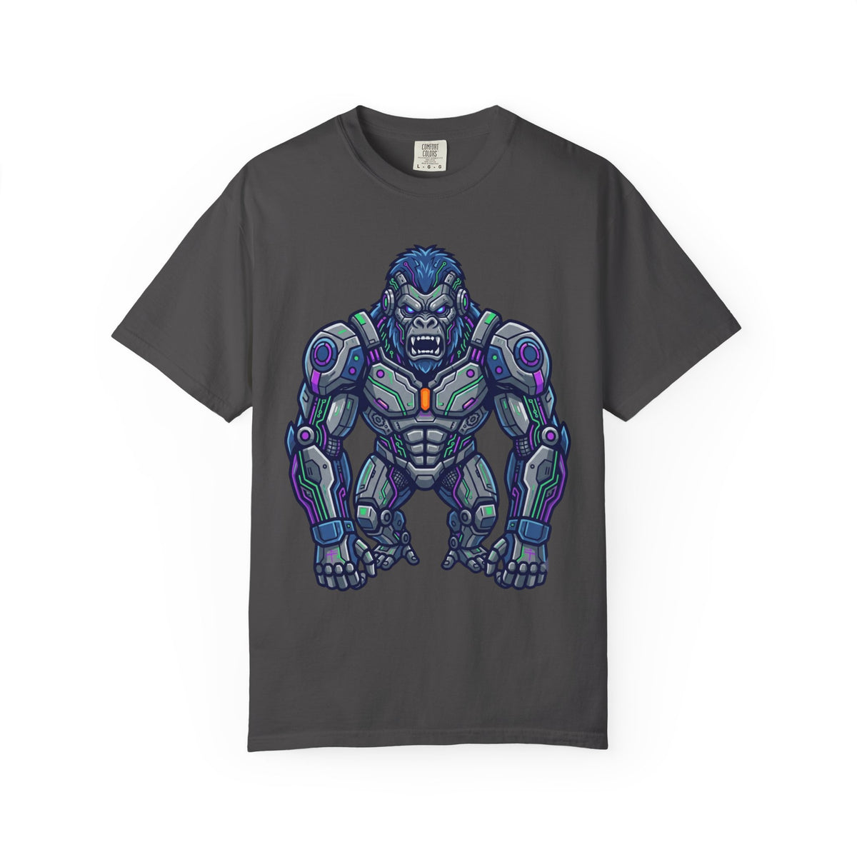 Color: Graphite | Cyber Gorilla Unisex Garment-Dyed Tee