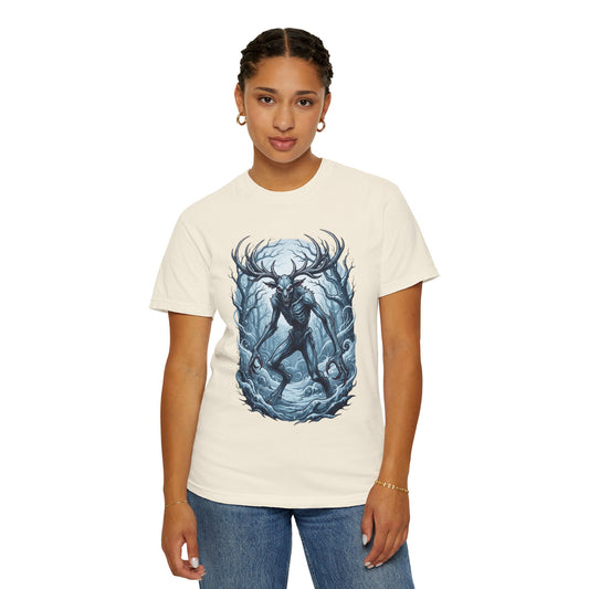 Color: Ivory | Wendigo (Algonquian Folklore) Unisex Garment-Dyed Tee