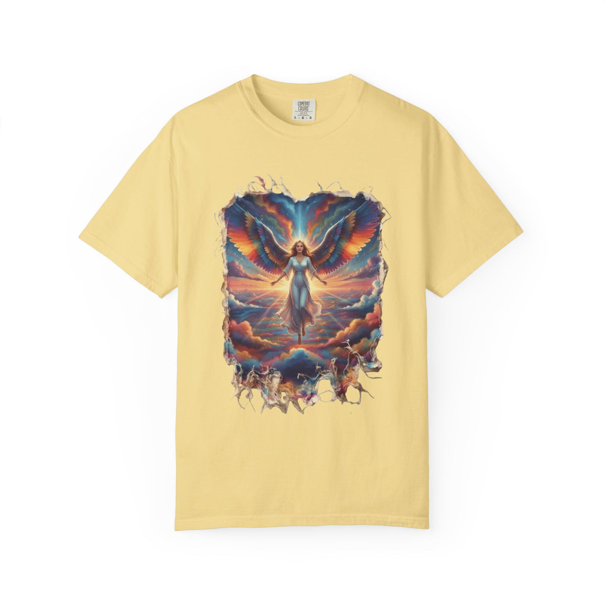 "Rainbow Angel" Unisex Garment-Dyed Tee
