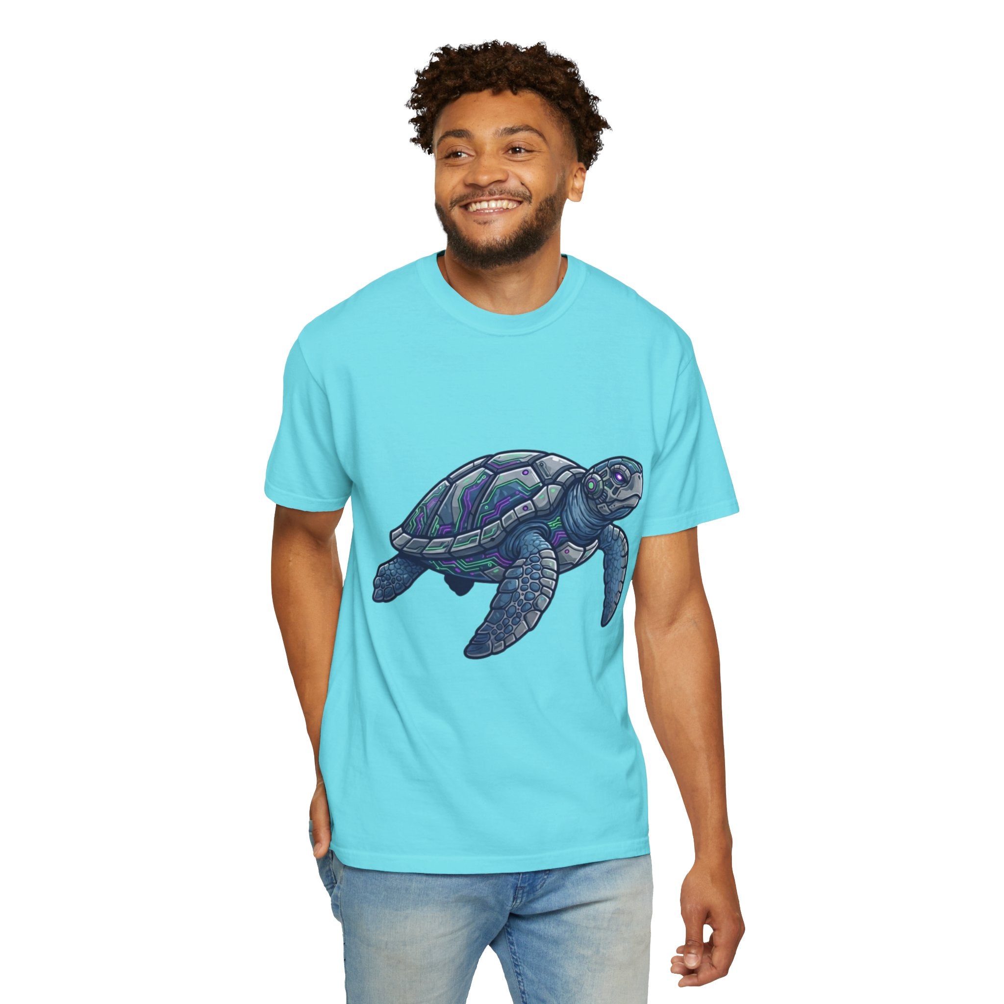 "Cyber Turtle" Unisex Garment-Dyed Tee