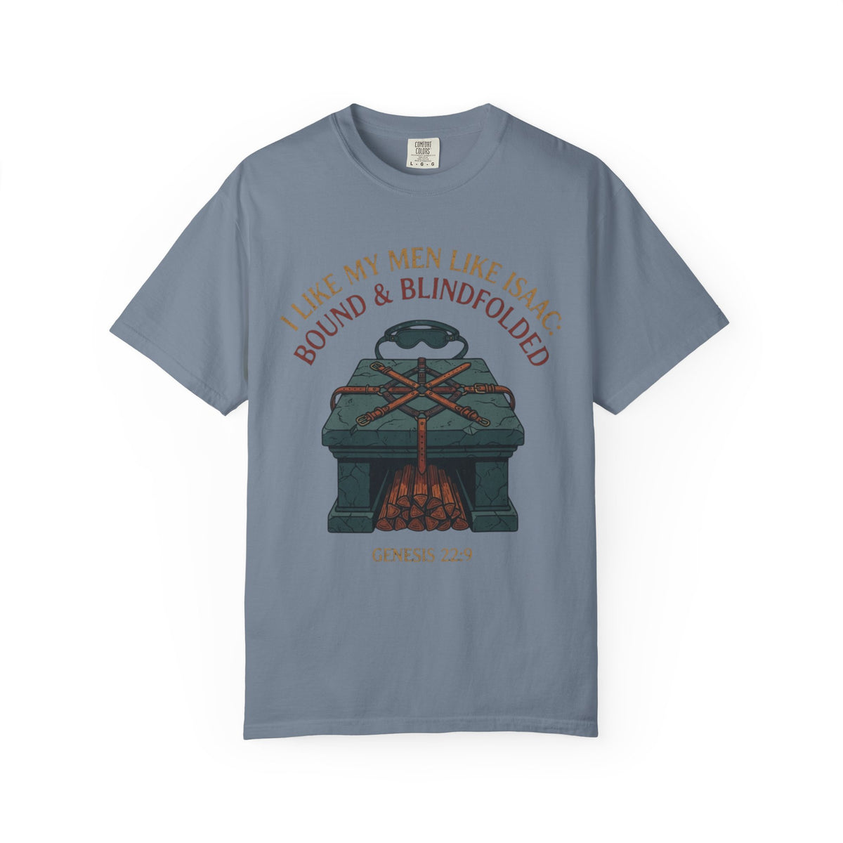 "Good Book Series Bound & Blindfolded" Unisex Garment-Dyed Tee