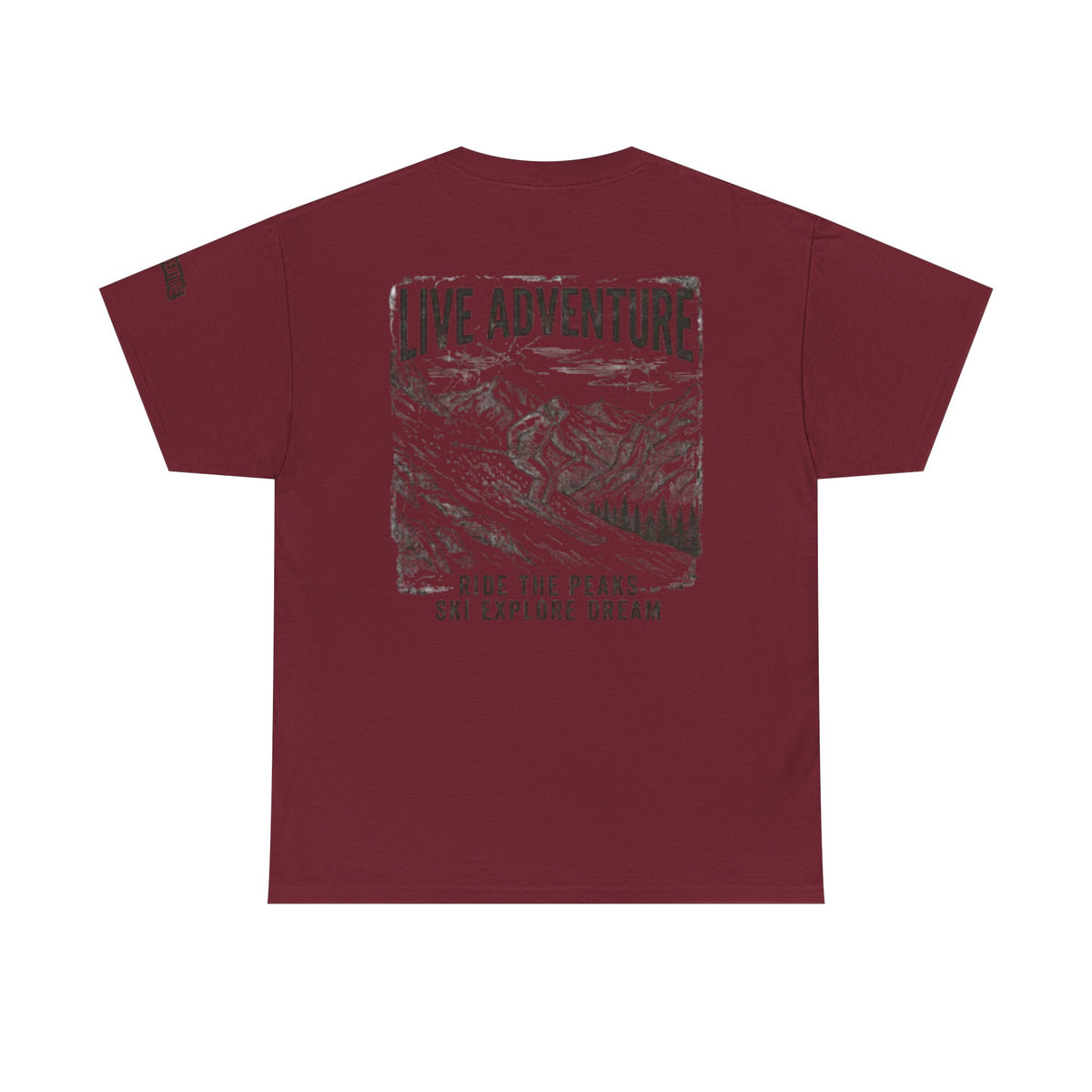 Color: Garnet | Live Adventure - Ski Premium Graphic Tee