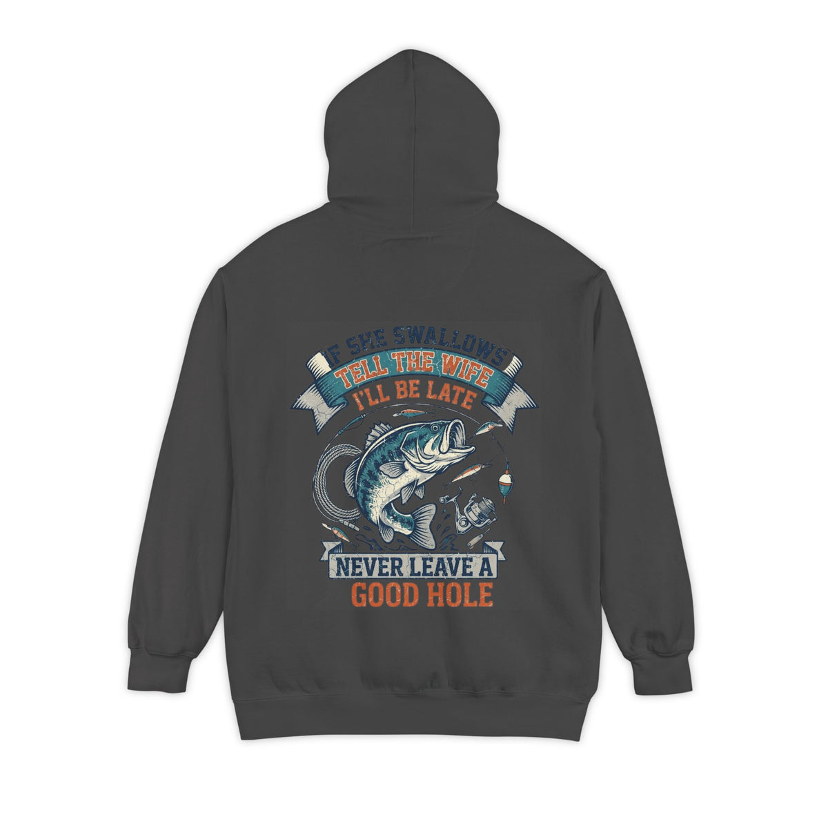 Color: Pepper | Never Leave A Good Hole Garment-Dyed Hoodie