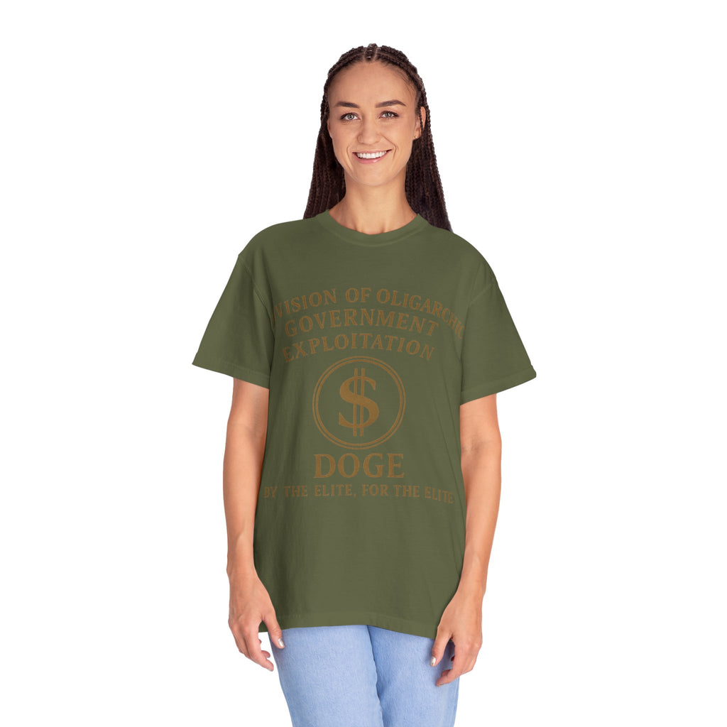"DOGE—By the Elite, For the Elite" Unisex Garment-Dyed T-shirt