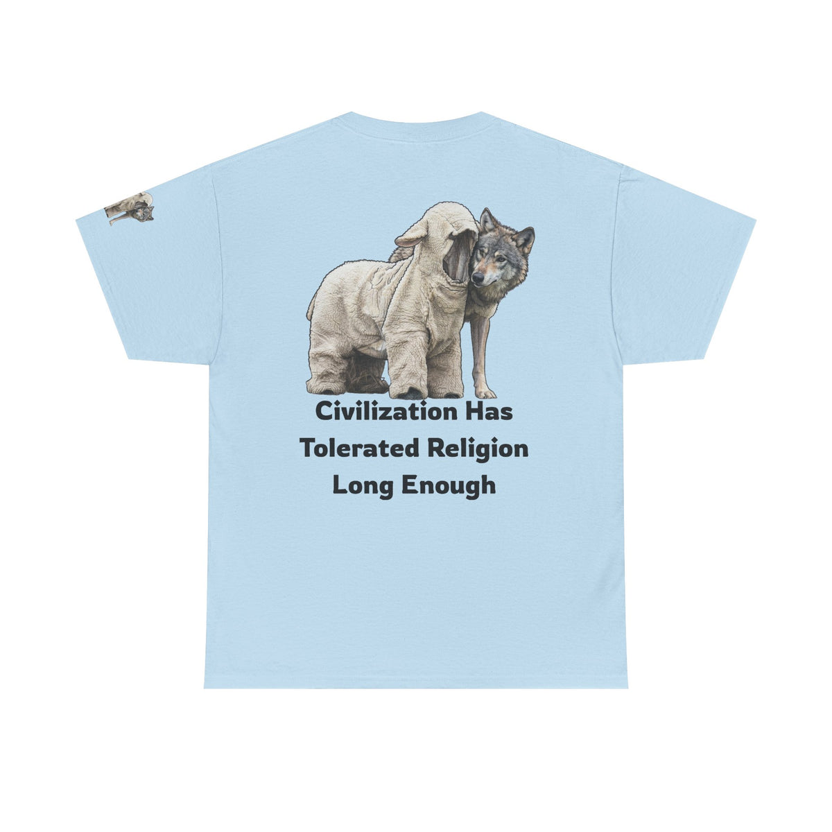 Color: Light Blue | Civilization Tolerated Religion Premium Graphic Tee
