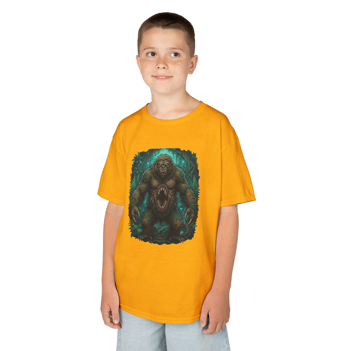 Color: Gold | Mapinguari (Amazon Rainforest) Kids Tee