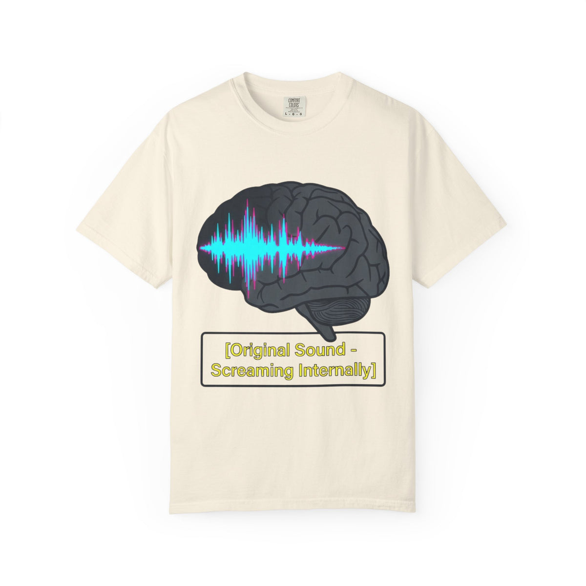 Color: Ivory | Screaming Internally Unisex Garment-Dyed Tee