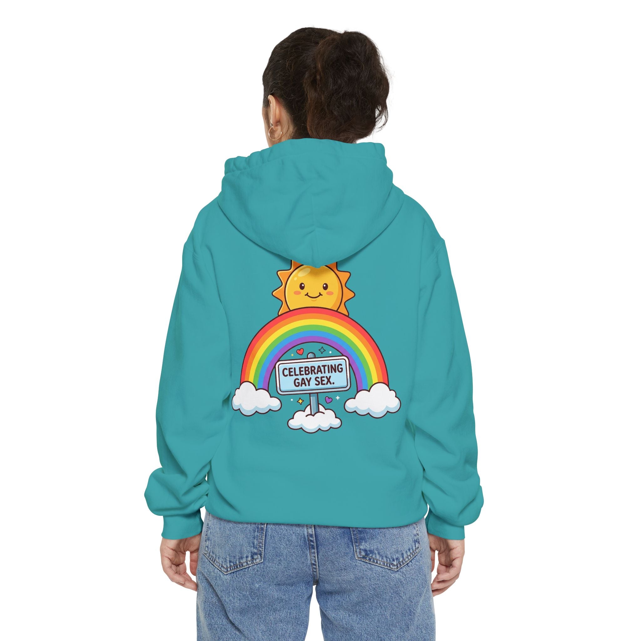 "Celebrating Gay Sex" Garment-Dyed Hoodie