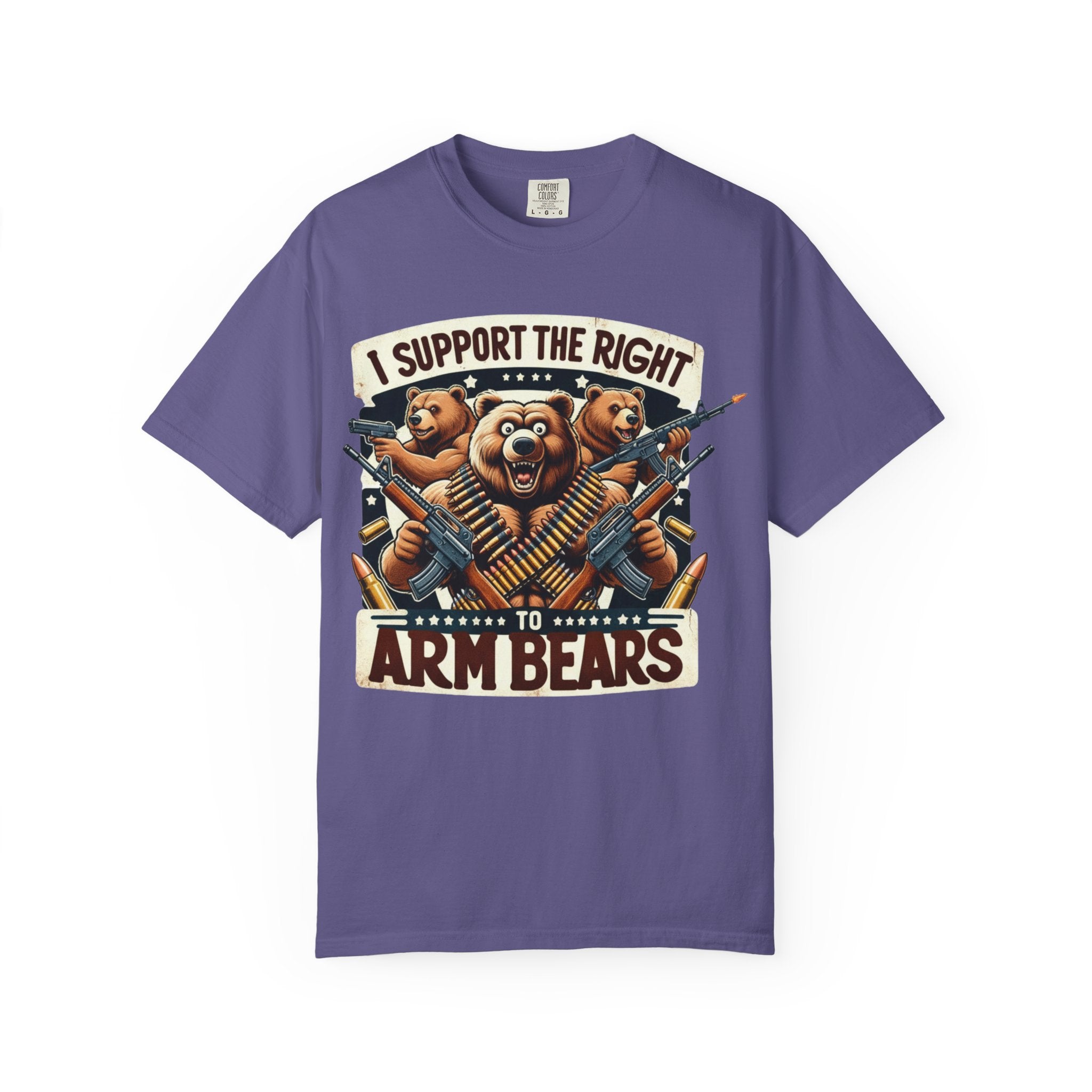 "The Right to Arm Bears (Tactical Trio)" Unisex Garment-Dyed T-shirt