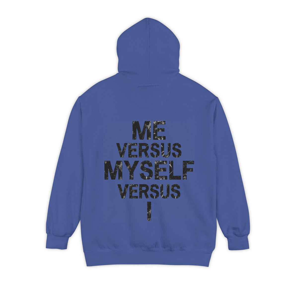 Color: Flo Blue | Me vs Myself vs I Garment-Dyed Hoodie