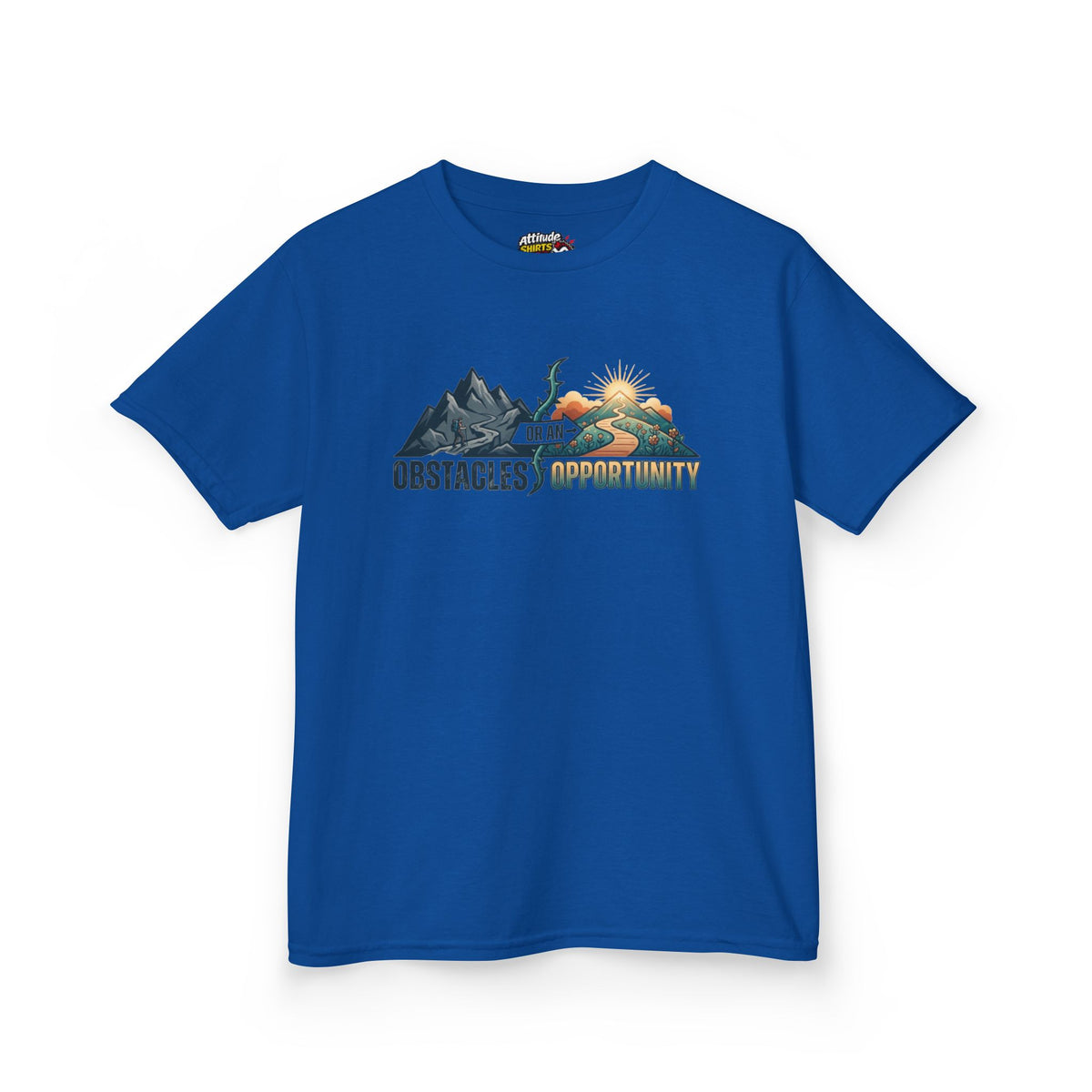 Color: Royal | Obstacle Or An Opportunity Kids Tee