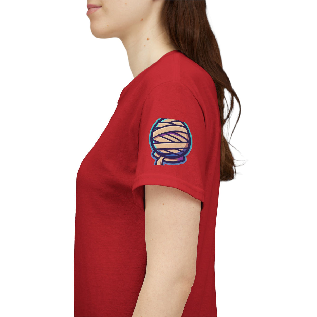 Color: Red | Hardly Wrapped, Fully Erect Premium Graphic Tee