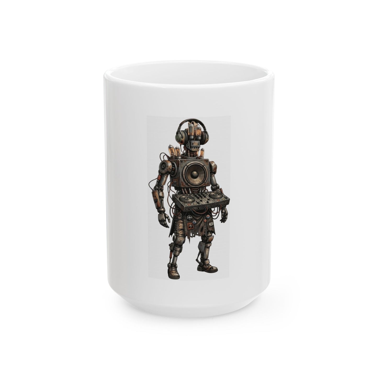 "DJ" White Ceramic Mug