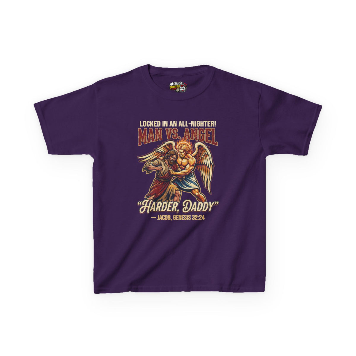 Good Book Series Man vs Angel Kids Tee