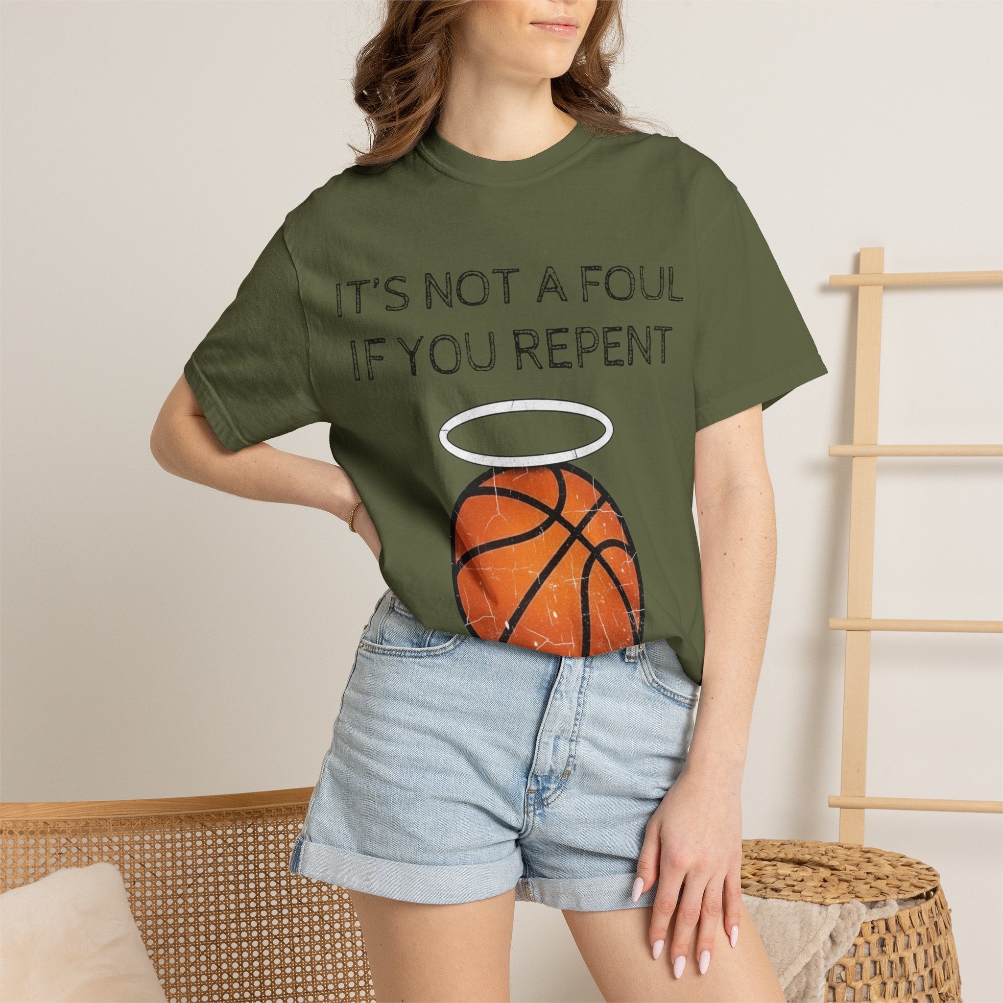 "Not a Foul If You Repent" Unisex Garment-Dyed T-shirt