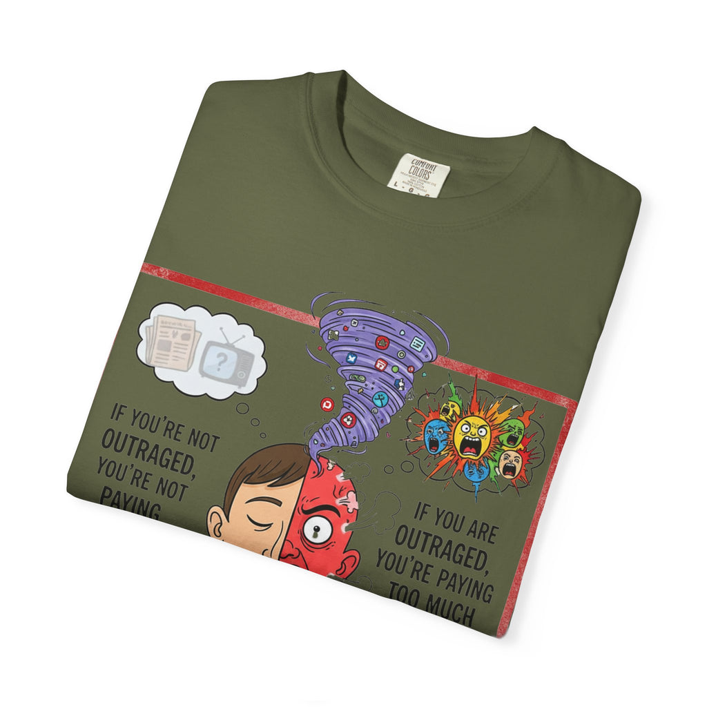 "The Outrage Paradox" Unisex Garment-Dyed T-shirt