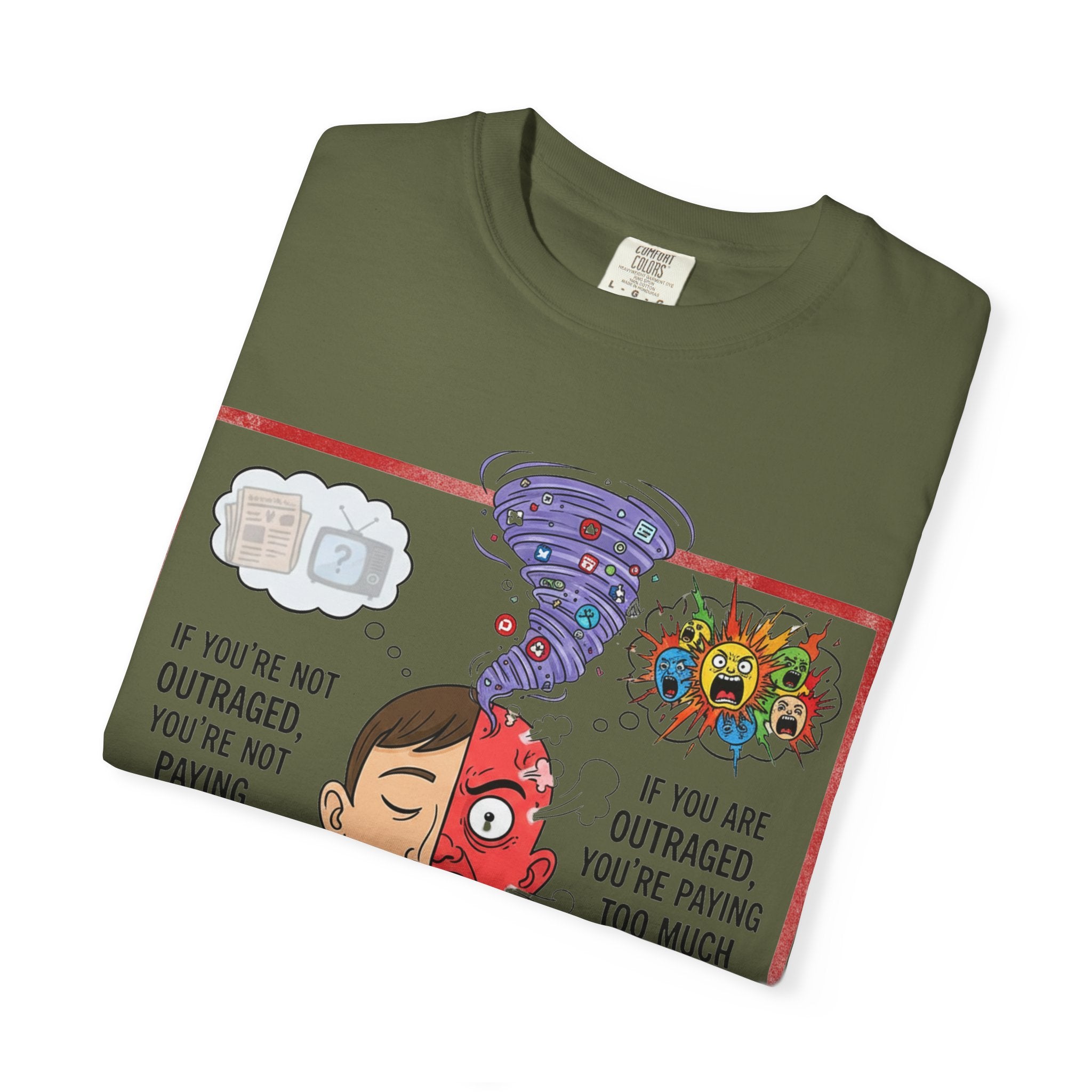 "The Outrage Paradox" Unisex Garment-Dyed T-shirt