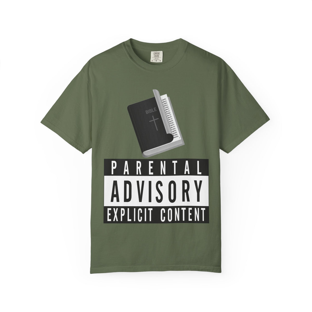 Color: Sage | Rated R for Religious Unisex Garment-Dyed T-shirt