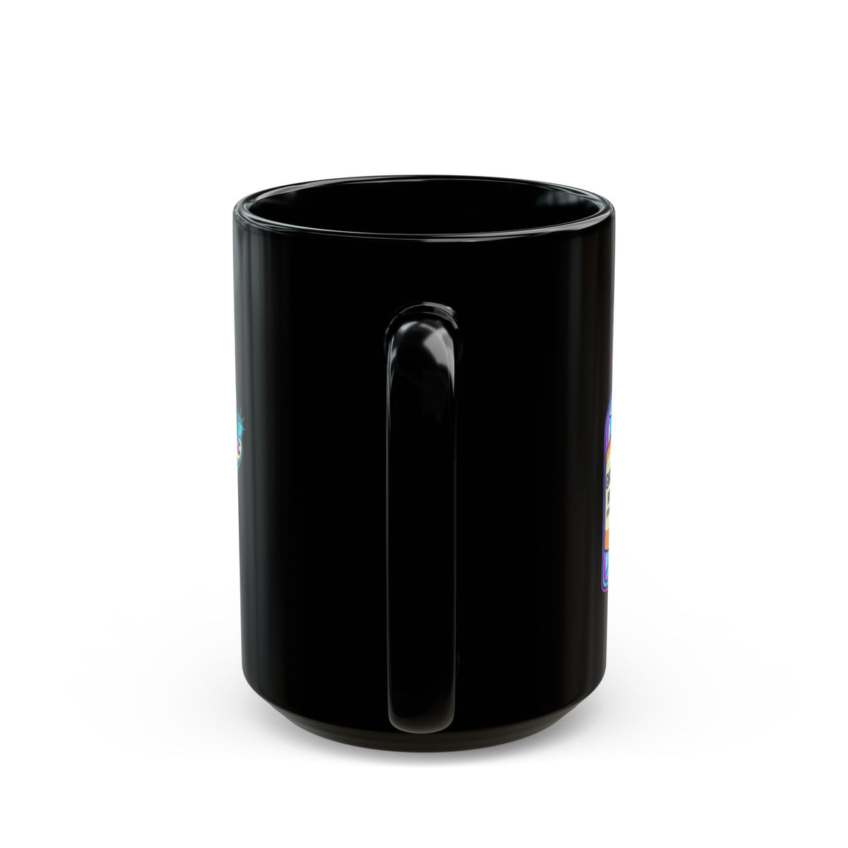 "Ghosting" Black Ceramic Mug