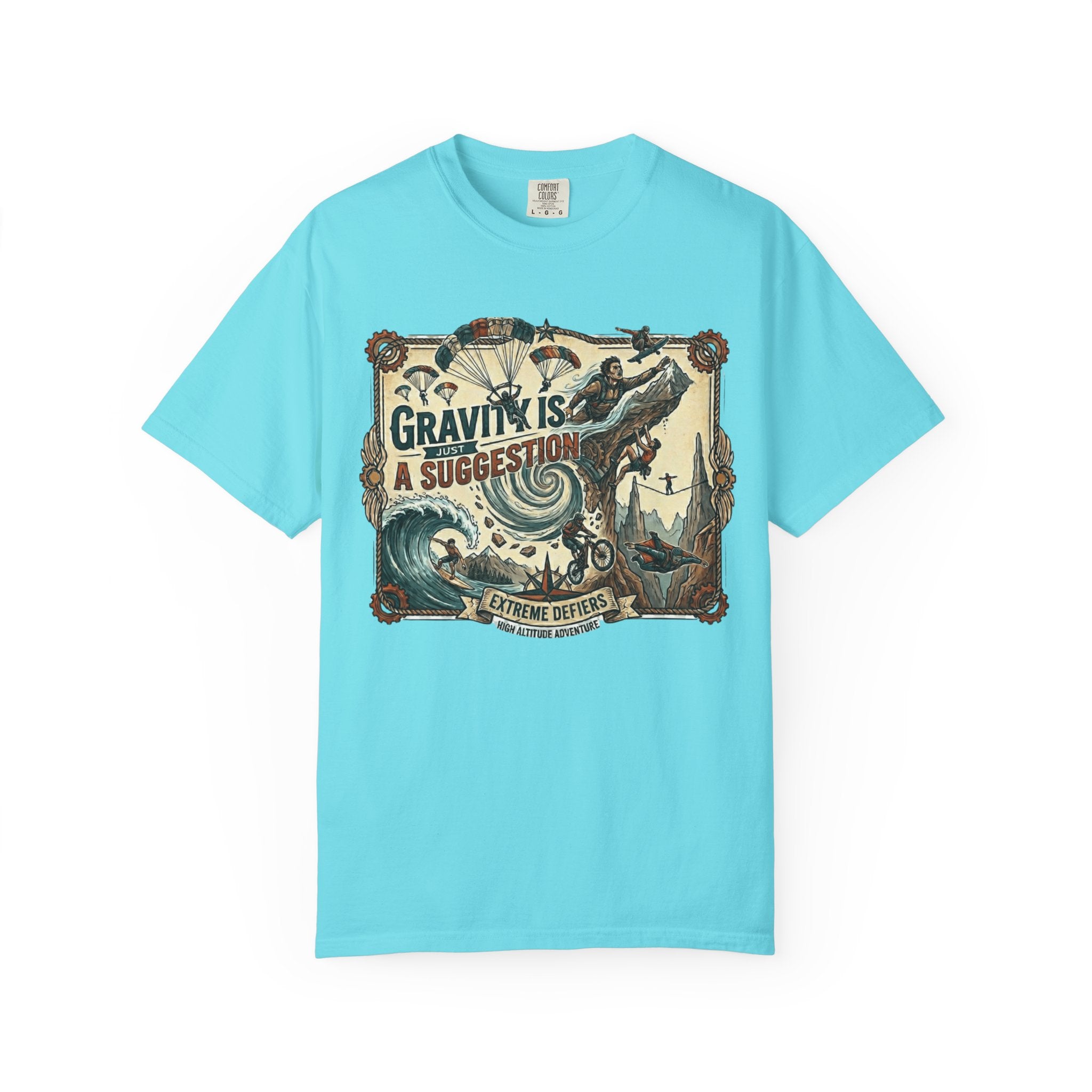 "Gravity is Just a Suggestion" Unisex Garment-Dyed T-shirt