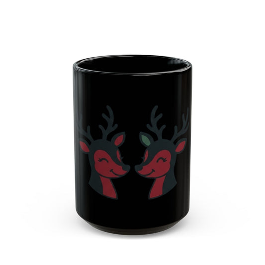 "Bad Decisions Under the Mistletoe" Black Ceramic Mug — Graphic