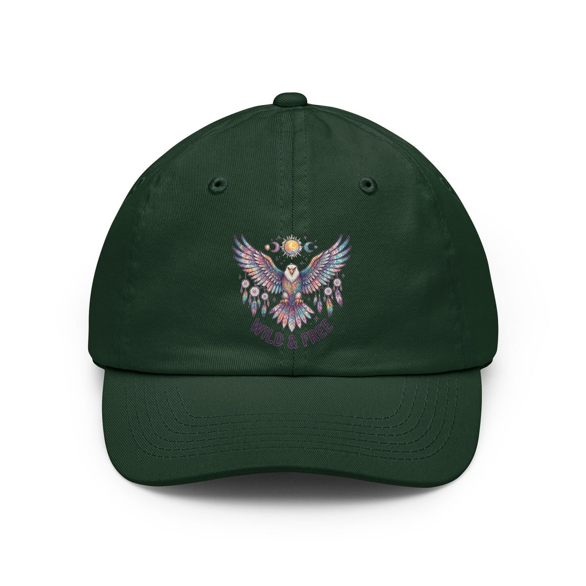 Color: Forest Green | Hippy Eagle Dad Hat