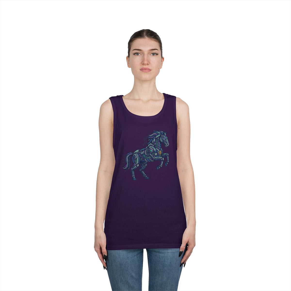 Color: Purple | Cyber Mustang Tank Top